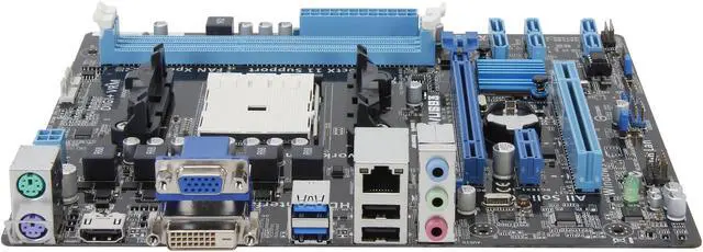 Alt view image 2 of 5 - ASUS A55M-A/USB3 FM2 AMD A55 (Hudson D2) USB 3.0 HDMI Micro ATX USB 3.0 and Native HDMI/DVI Outputs AMD Motherboard With UEFI BIOS