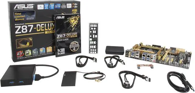 Alt view image 4 of 4 - ASUS Z87-DELUXE/QUAD LGA 1150 Intel Z87 HDMI USB 3.0 ATX Intel Motherboard
