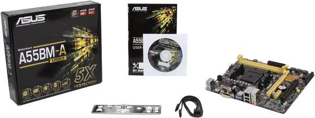 Alt view image 5 of 5 - ASUS A55BM-A/USB3 FM2+ / FM2 AMD A55 (Hudson D2) USB 3.0 HDMI Micro ATX AMD Motherboard