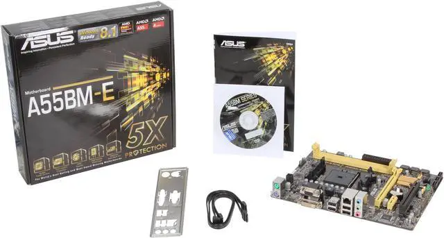 Alt view image 5 of 5 - ASUS A55BM-E FM2+ / FM2 AMD A55 (Hudson D2) Micro ATX AMD Motherboard