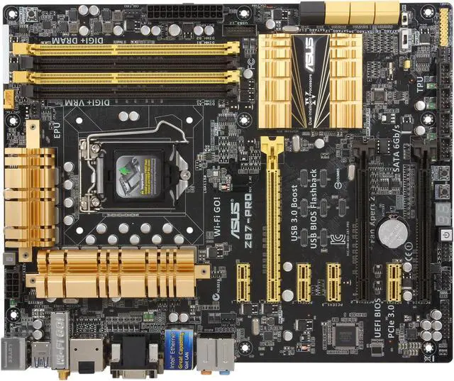 Alt view image 3 of 5 - ASUS Z87-PRO LGA 1150 Intel Z87 HDMI SATA 6Gb/s USB 3.0 ATX Intel Motherboard Certified Refurbished