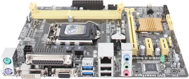 Alt view image 3 of 5 - ASUS H81M-D PLUS LGA 1150 Intel H81 USB 3.0 Micro ATX Intel Motherboard
