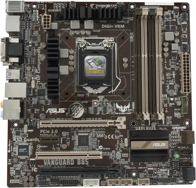 Alt view image 3 of 5 - ASUS VANGUARD B85 LGA 1150 HDMI SATA 6Gb/s USB 3.0 Micro ATX Intel Motherboard