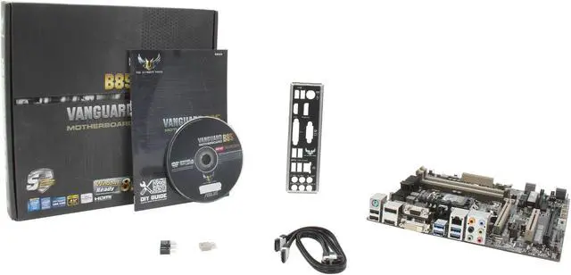 Alt view image 5 of 5 - ASUS VANGUARD B85 LGA 1150 HDMI SATA 6Gb/s USB 3.0 Micro ATX Intel Motherboard