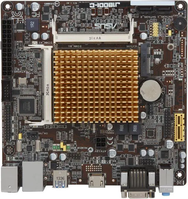 Alt view image 3 of 5 - ASUS J1800I-C Intel Celeron Dual-Core J1800 Mini ITX Motherboard / CPU / VGA Combo