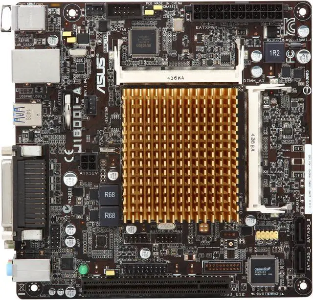 Alt view image 3 of 5 - ASUS J1800I-A Intel Celeron Dual-Core J1800 Mini ITX Motherboard / CPU / VGA Combo