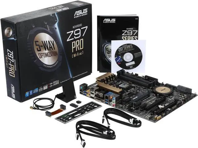 Alt view image 6 of 5 - ASUS Z97-PRO(Wi-Fi ac) LGA 1150 Intel Z97 HDMI USB 3.0 ATX Intel Motherboard