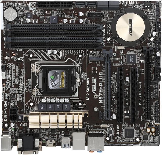 ASUS H97M-PLUS LGA 1150 Micro ATX Intel Motherboard - Newegg.com