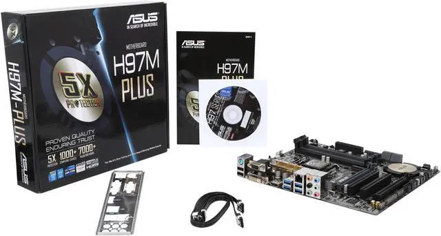 Alt view image 5 of 5 - ASUS H97M-PLUS LGA 1150 Intel H97 HDMI USB 3.0 Micro ATX Intel Motherboard