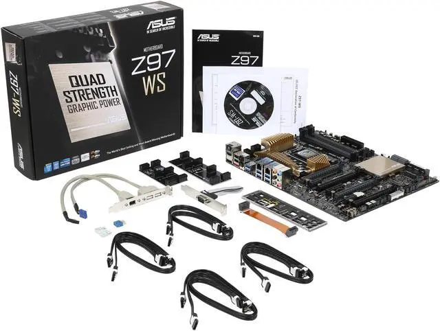 Alt view image 5 of 5 - ASUS Z97-WS Intel LGA1150 HDMI/DisplayPort /Mini DisplayPort Dual server-grade Intel LAN ATX Server Workstation Motherboard for Quad-strength Graphic Power