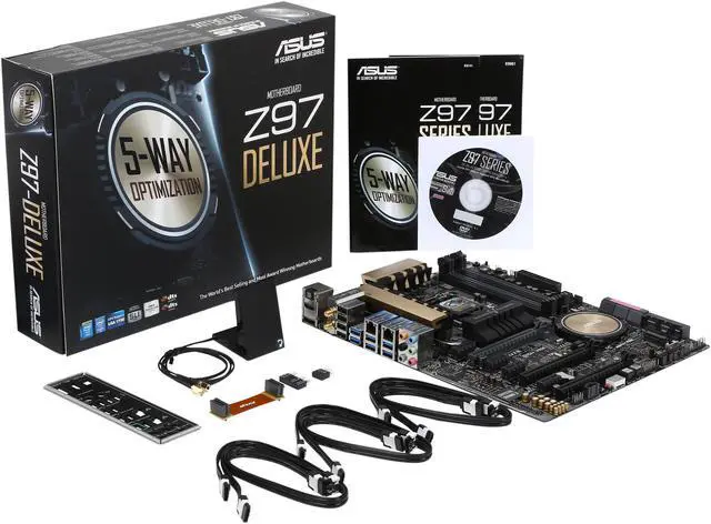 Alt view image 5 of 5 - ASUS Z97-DELUXE LGA 1150 Intel Z97 HDMI USB 3.0 ATX Intel Motherboard