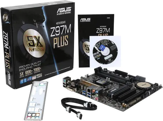 Alt view image 5 of 5 - ASUS Z97M-PLUS LGA 1150 Intel Z97 HDMI USB 3.0 Micro ATX Intel Motherboard