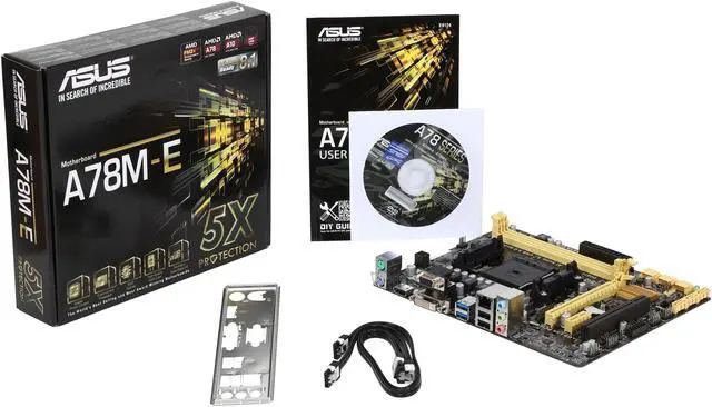 Alt view image 5 of 5 - ASUS A78M-E FM2+ AMD A78 (Bolton D3) USB 3.0 HDMI Micro ATX AMD Motherboard
