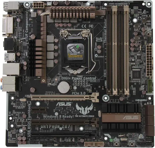 Alt view image 3 of 4 - ASUS GRYPHON Z87 LGA 1150 Intel Z87 HDMI SATA 6Gb/s USB 3.0 uATX Intel Motherboard Certified Refurbished