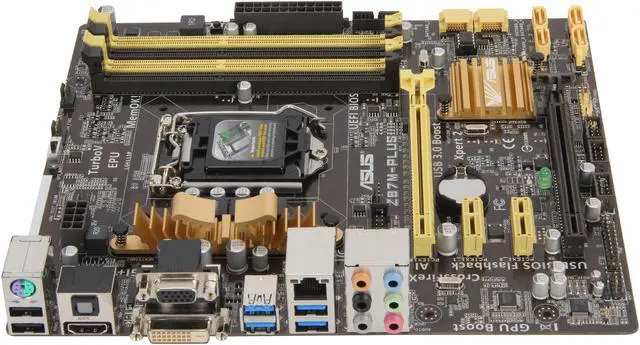 Alt view image 2 of 4 - ASUS Z87M-PLUS LGA 1150 Intel Z87 HDMI USB 3.0 uATX Intel Motherboard