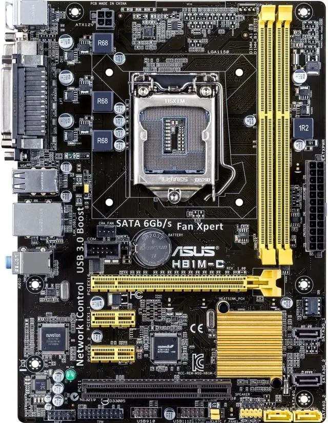 Refurbished: ASUS H81M-C&frasl;CSM LGA 1150 Micro ATX Intel Motherboard