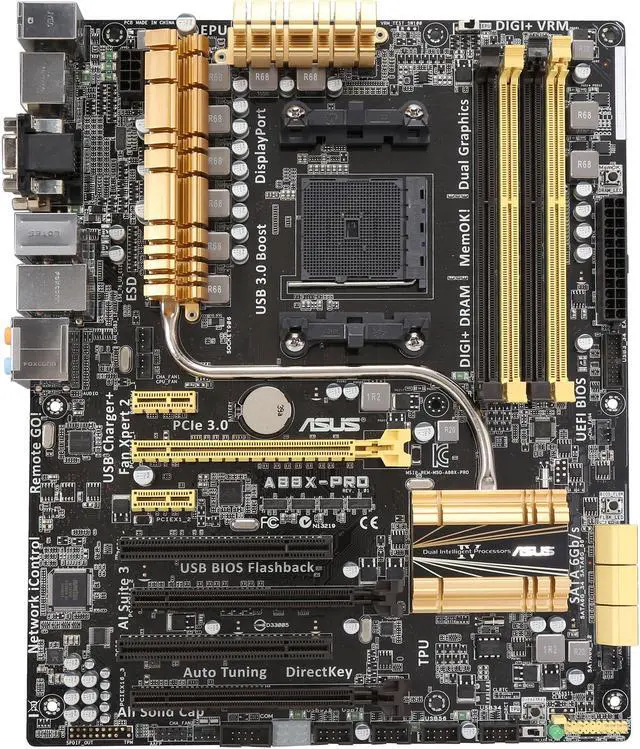 Alt view image 3 of 5 - ASUS A88X-PRO-R FM2+ / FM2 AMD A88X (Bolton D4) 6 x SATA 6Gb/s USB 3.0 HDMI ATX AMD Motherboard - Certified - Grade A Certified Refurbished
