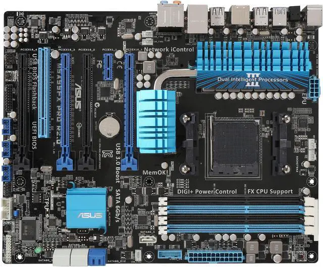 Alt view image 3 of 5 - ASUS M5A99FX PRO R2.0-R AM3+ AMD 990FX + SB950 USB 3.0 ATX AMD Motherboard with UEFI BIOS - Certified - Grade A