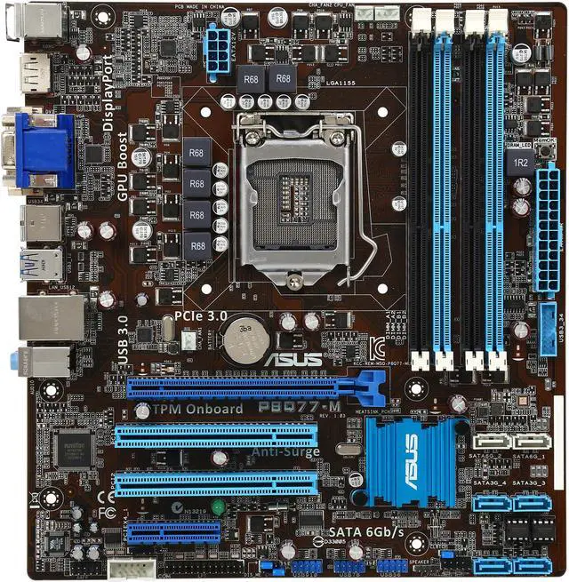 Alt view image 3 of 5 - ASUS P8Q77-M/CSM-R LGA 1155 Intel Q77 USB 3.0 Micro ATX Intel Motherboard - Certified - Grade A