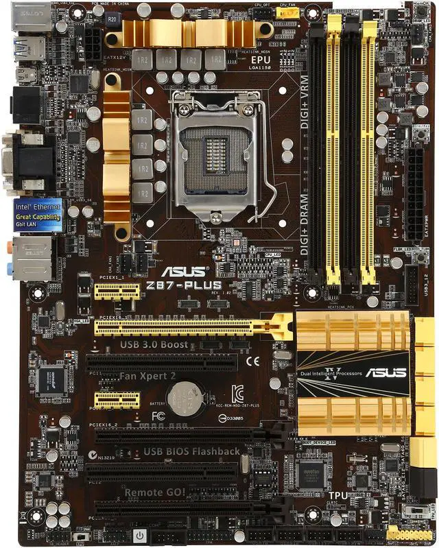 Alt view image 3 of 5 - ASUS Z87-PLUS-R LGA 1150 Intel Z87 HDMI USB 3.0 ATX Intel Motherboard - Certified - Grade A
