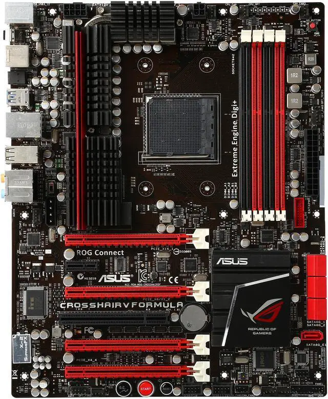 Alt view image 3 of 5 - ASUS CROSSHAIR V FORMULA-R AM3+ AMD 990FX USB 3.0 ATX AMD Gaming Motherboard with 3-Way SLI/CrossFireX Support and UEFI BIOS
