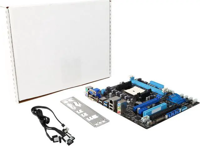 Alt view image 5 of 5 - ASUS F1A75-M LE-R FM1 AMD A75 (Hudson D3) USB 3.0 Micro ATX AMD Motherboard with UEFI BIOS