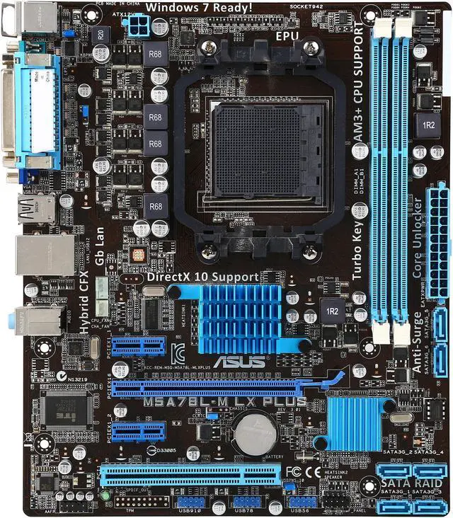 Carte Mère ASUS M5A78L-M LX - Socket AM3+ - AMD 760G - DDR3 - Micro ATX - Occasion