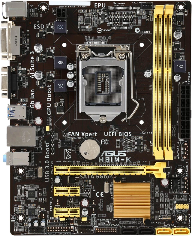 Refurbished: ASUS H81M-K-R Micro ATX Intel Motherboard Certified ...