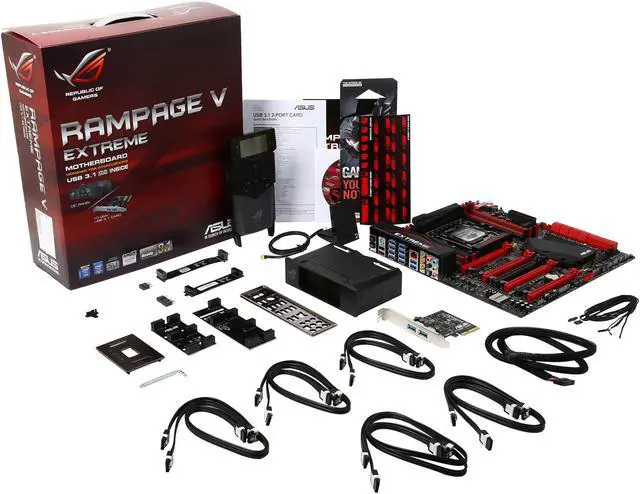Alt view image 13 of 13 - ASUS ROG RAMPAGE V EXTREME/U3.1 LGA 2011-v3 Intel X99 USB 3.1 Extended ATX Intel Gaming Motherboard