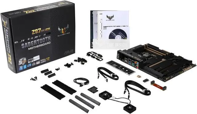 Alt view image 5 of 5 - ASUS SABERTOOTH Z97 MARK 1/USB 3.1 LGA 1150 Intel Z97 HDMI SATA 6Gb/s USB 3.1 ATX Intel Motherboard