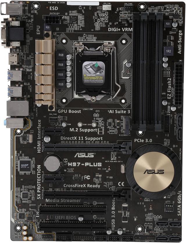 Refurbished: ASUS H97-PLUS-R LGA 1150 ATX Intel Motherboard