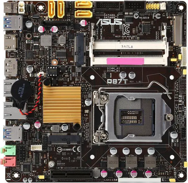 Refurbished: ASUS Q87T/CSM-R LGA 1150 Thin Mini-ITX Intel Motherboard ...