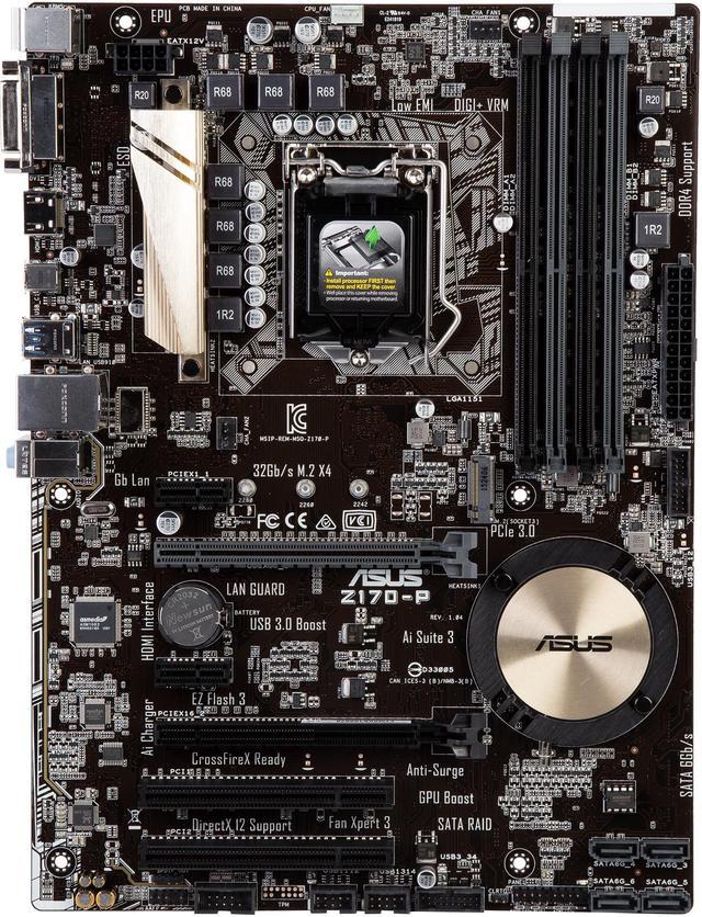 Z170-P LGA Intel Z170 HDMI SATA 6Gb/s USB 3.0 ATX Intel Intel Motherboards - Newegg.com