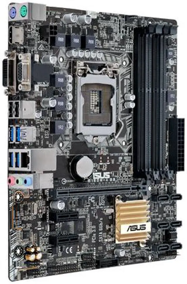 Alt view image 3 of 6 - ASUS B150M-A D3 LGA 1151 Intel B150 HDMI USB 3.0 Micro ATX Intel Motherboard