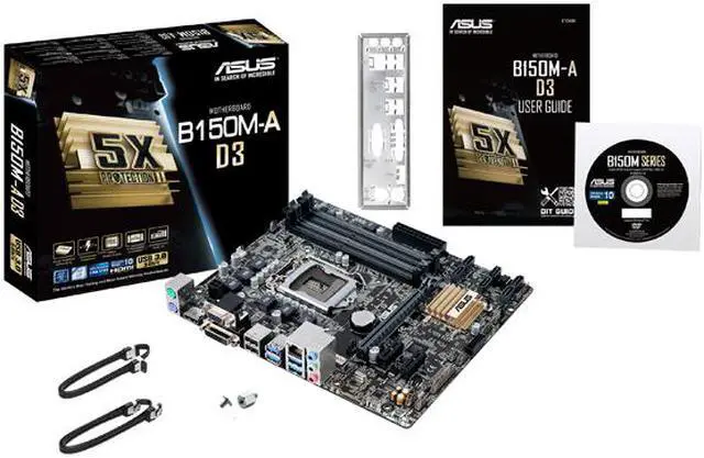 Alt view image 5 of 6 - ASUS B150M-A D3 LGA 1151 Intel B150 HDMI USB 3.0 Micro ATX Intel Motherboard