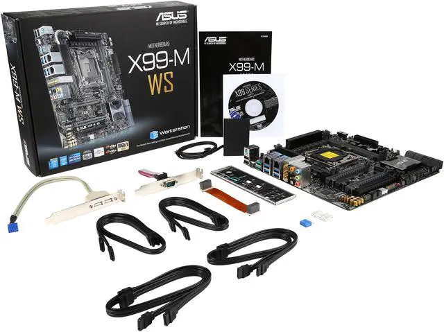 Alt view image 5 of 5 - ASUS X99-M WS mATX Dual Intel LAN with M.2/USB 3.1/ 3T3R Wi-Fi Onboard Workstation Motherboard
