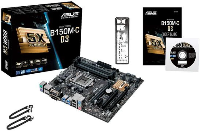 Alt view image 5 of 6 - ASUS B150M-C D3 LGA 1151 Intel B150 HDMI USB 3.0 Micro ATX Intel Motherboard