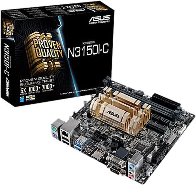 Alt view image 5 of 5 - ASUS N3150I-C Intel Celeron Quad-Core N3150 SoC onboard Processors Mini ITX Motherboard / CPU / VGA Combo