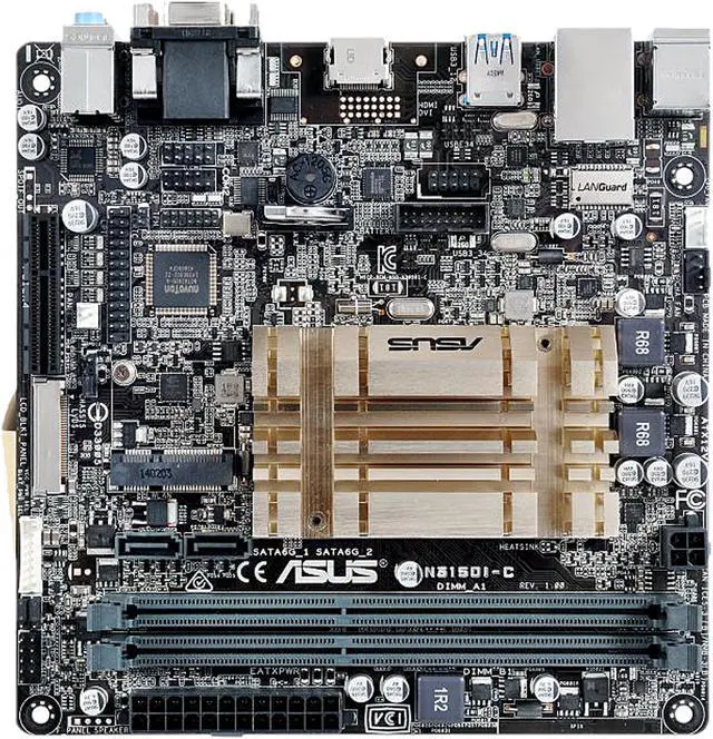 Alt view image 2 of 5 - ASUS N3150I-C Intel Celeron Quad-Core N3150 SoC onboard Processors Mini ITX Motherboard / CPU / VGA Combo