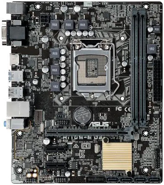 Alt view image 4 of 6 - ASUS H110M-E D3 LGA 1151 Intel H110 HDMI USB 3.0 uATX Intel Motherboard