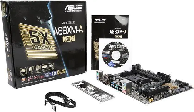 Alt view image 5 of 9 - ASUS A88XM-A/USB 3.1 FM2+ AMD A88X (Bolton D4) SATA 6Gb/s 2 x USB 3.1 (teal blue) USB 3.0 HDMI Micro ATX AMD Motherboard
