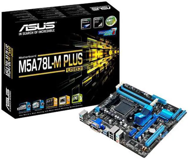 Alt view image 5 of 5 - ASUS M5A78L-M PLUS/USB3 AM3+ AMD 760G (780L) / SB710 USB 3.0 HDMI Micro ATX Motherboards - AMD