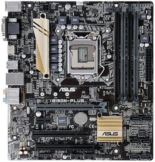 Alt view image 2 of 8 - ASUS B150M-PLUS LGA 1151 Intel B150 HDMI SATA 6Gb/s USB 3.0 Micro ATX Intel Motherboard