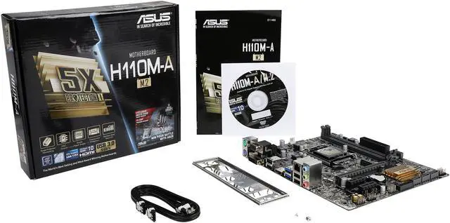 Alt view image 5 of 5 - ASUS - MOTHERBOARDS H110M-A/M.2 Intel H110 HDMI USB 3.0 Micro ATX Motherboards - Intel