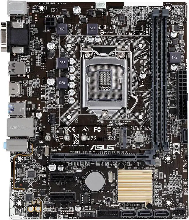 Alt view image 4 of 5 - ASUS H110M-E/M.2 LGA 1151 Intel H110 HDMI USB 3.1 Micro ATX Motherboards - Intel