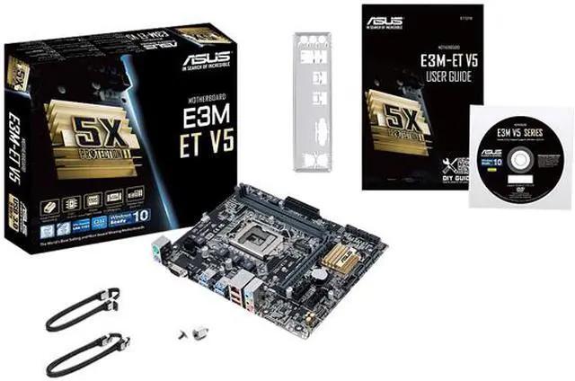 Alt view image 5 of 5 - ASUS E3M-ET V5 LGA 1151 Intel C232 SATA 6Gb/s USB 3.0 mATX Intel Motherboard