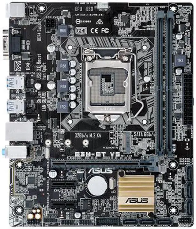 Alt view image 2 of 5 - ASUS E3M-ET V5 LGA 1151 Intel C232 SATA 6Gb/s USB 3.0 mATX Intel Motherboard