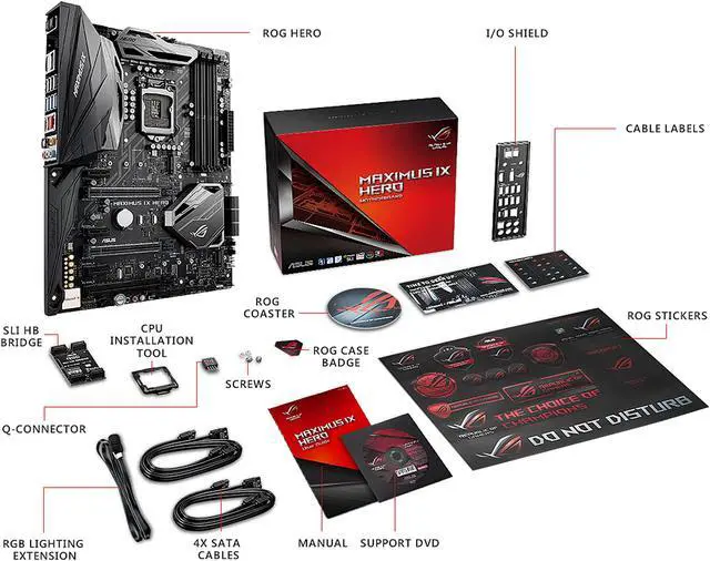 Alt view image 5 of 6 - ASUS ROG Maximus IX Hero Z270 LGA1151 DDR4 DP HDMI M.2 USB 3.1 ATX Motherboard