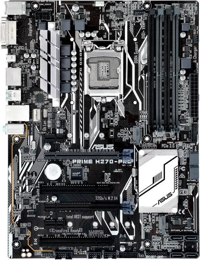 Alt view image 2 of 8 - ASUS PRIME H270-PRO LGA 1151 Intel H270 HDMI USB 3.1 ATX Motherboards - Intel