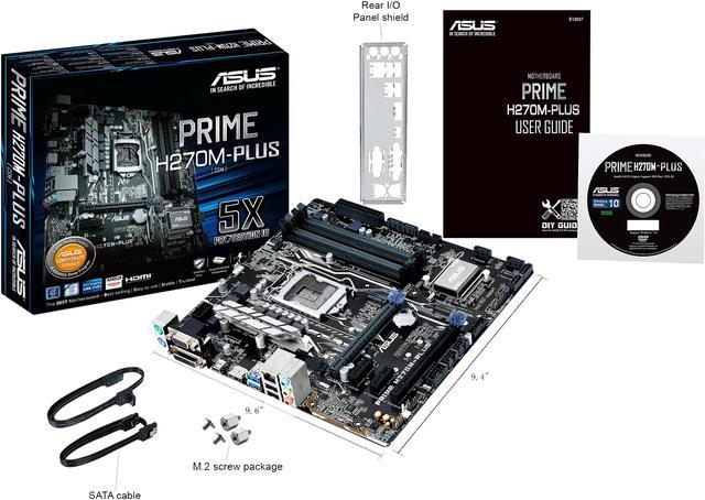 ASUS PRIME H270M-PLUS LGA 1151 Micro ATX Motherboards - Intel